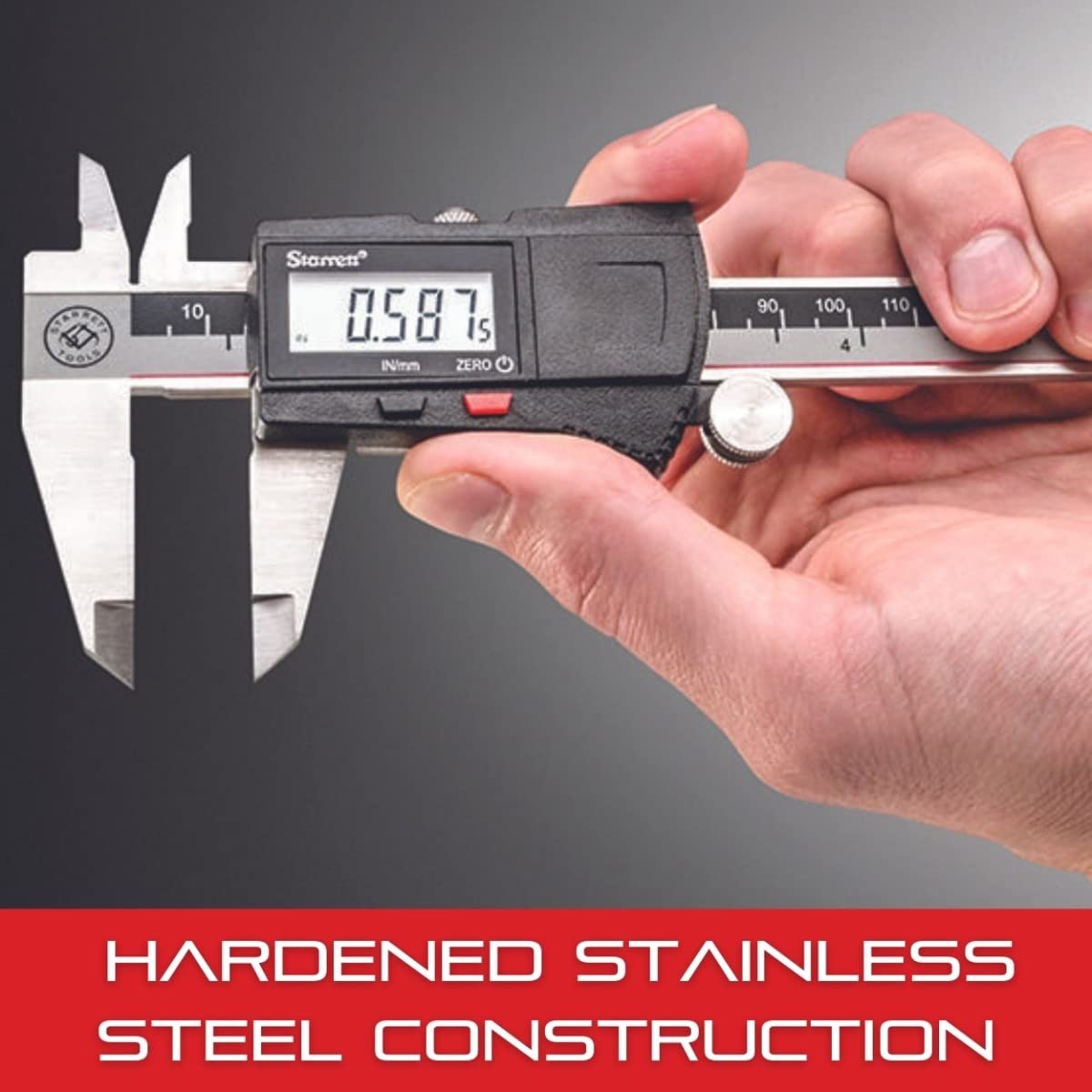 Starrett 5006BZ-14/350 - Llave de ranura electrónica (0 a 14 pulgadas / 0 a 350 mm, resolución de 0,01 mm, salida de datos RS232, acero inoxidable)