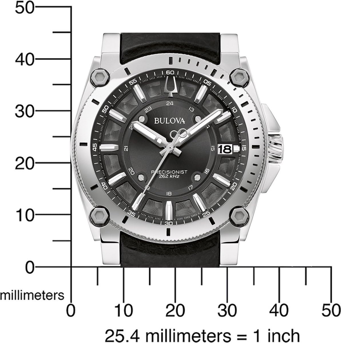 Bulova Reloj Analógico para para Hombre de Cuarzo con Correa en Cuero 96B416