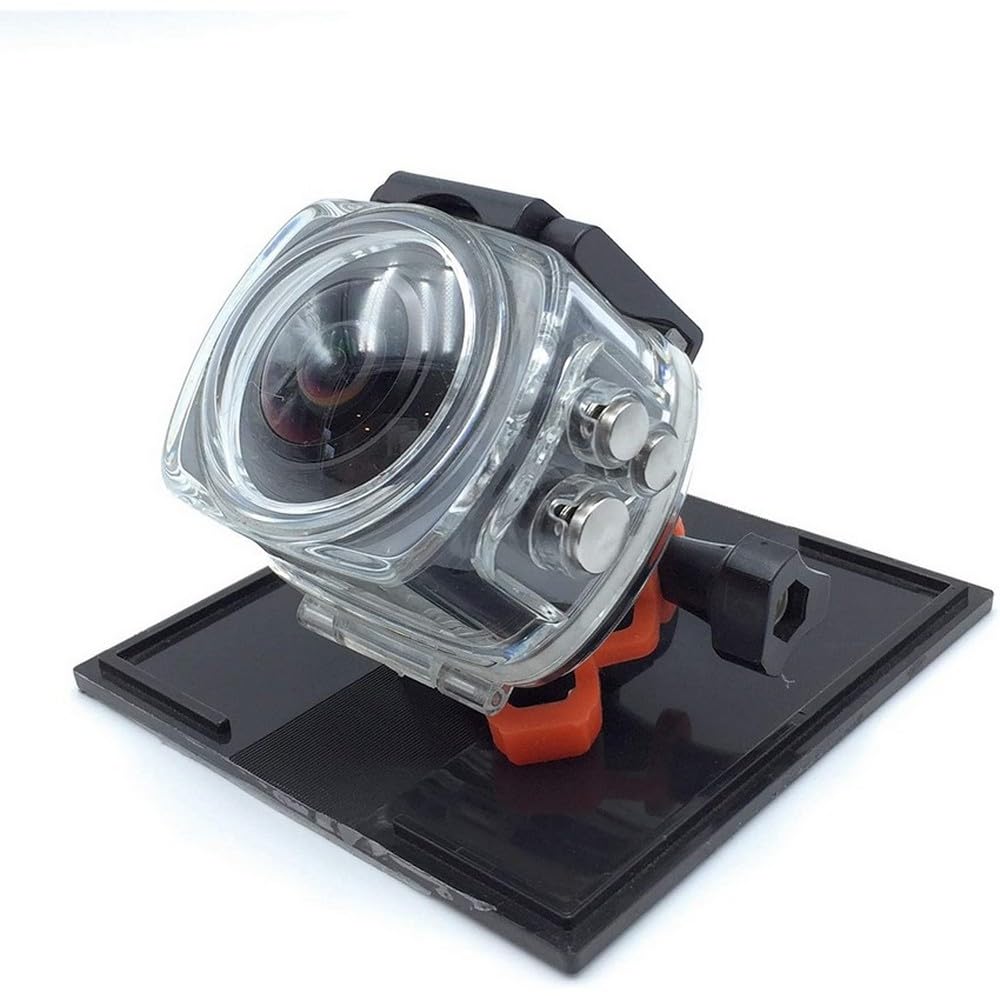 NK Cámara de Acción - Cámara Deportiva 360º con Gran Angular, 8 MP, Carcasa Waterproof, Palo de Selfie y Control Remoto invluido, WiFi, Full HD 1080p, LCD 2in (Color Negro)