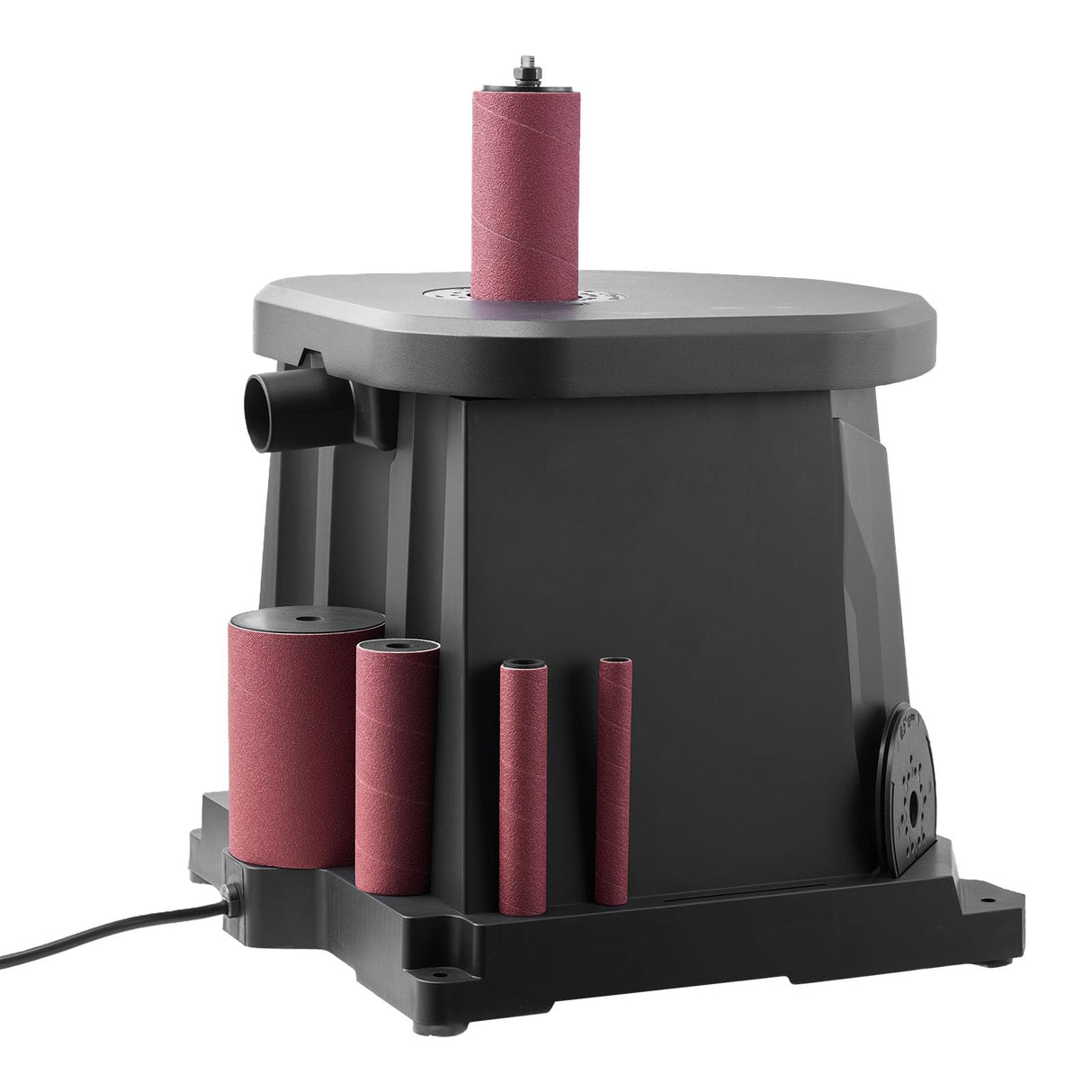 VEVOR Lijadora de Husillo Oscilante 2000 RPM, con 6 Manguitos 12,7–76,2 mm, Carrera de 15 mm y Puerto para Polvo para Acabado de Muebles, Lijado de Manualidades y Carpintería de Bricolaje, Negro