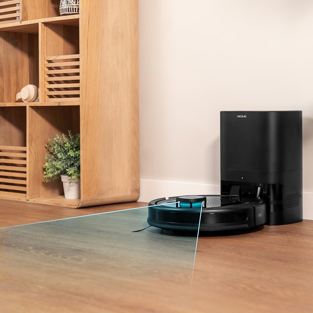 Cecotec Robot Aspirador Conga 7490 Eternal Home Genesis. iTech Laser Eye, 4en1, Room Plan, Base-SmartClean, 3000 Pa, Fregado, 110 Minutos, 8 Modos, Bolsa 2 L.