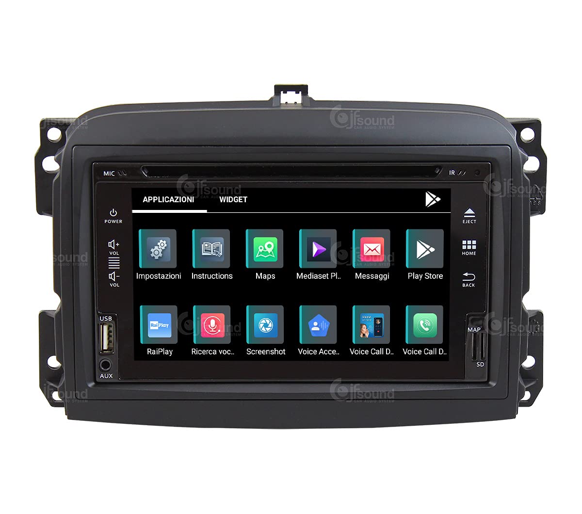 Autorradio de Ajuste Personalizado para Fiat 500L Pre-Restyling Android GPS Bluetooth WiFi Dab USB Pantalla táctil Full HD 6,2" procesador de 8 núcleos y comandos de Voz