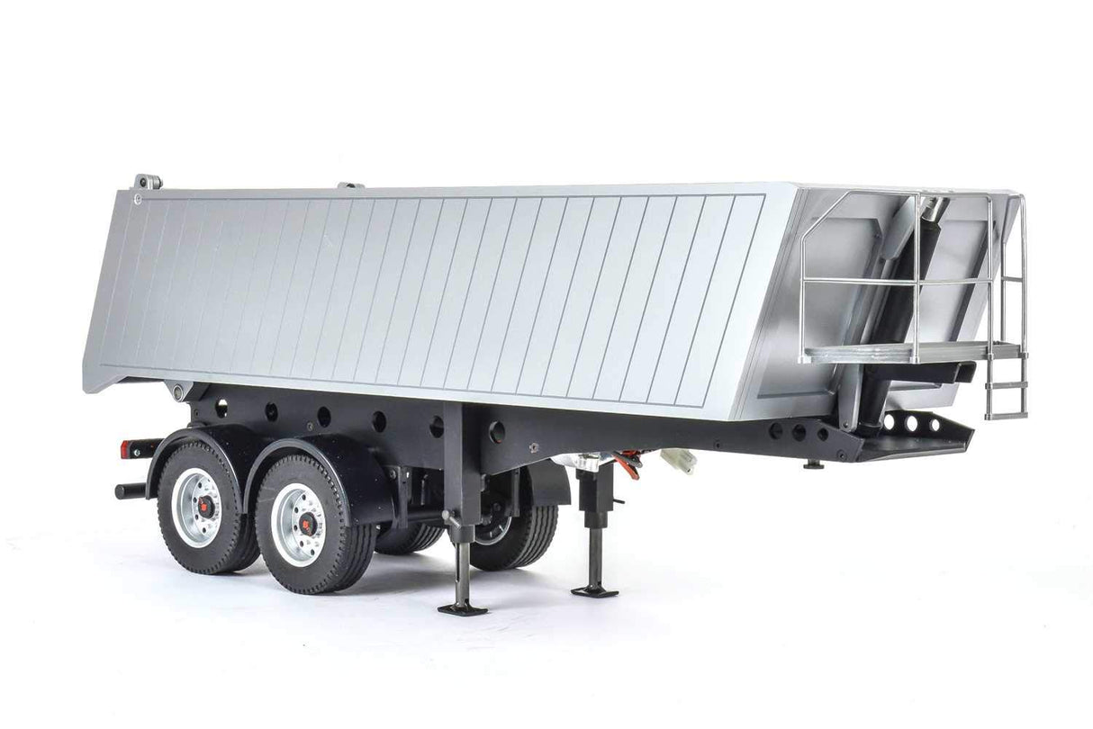 Carson 500907312 - Maqueta de camioneta de 2 Ejes (Escala 1:14), Color Plateado