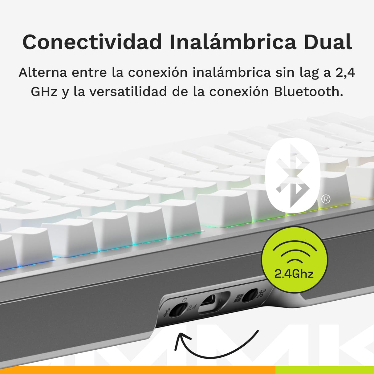 Glorious Gaming GMMK 3 Pro HE: Teclado Gaming inalámbrico, Hall Effect, Carcasa de Aluminio, tasa 8K, switches Hot Swap MX/HE, acción Ajustable, Compacto 65% QWERTY Estadounidense (Plata)