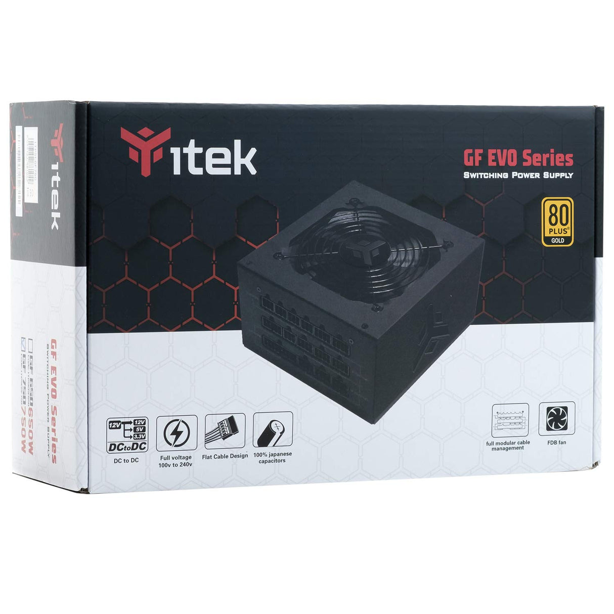 Fuente de alimentación Itek GF750 EVO 750 W ATX Ventilador Fdb 12 cm - Active Fdb - 80plus