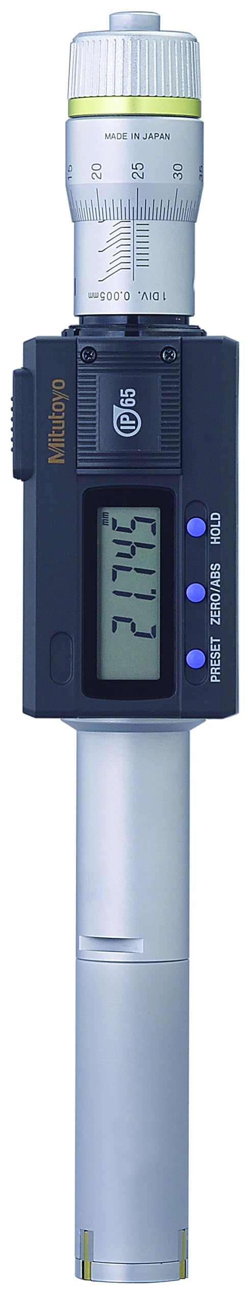 Mitutoyo 468-166 Series 468 Digimatic Holtest - Micrómetro interno de tres puntos, alcance 20 mm-25 mm