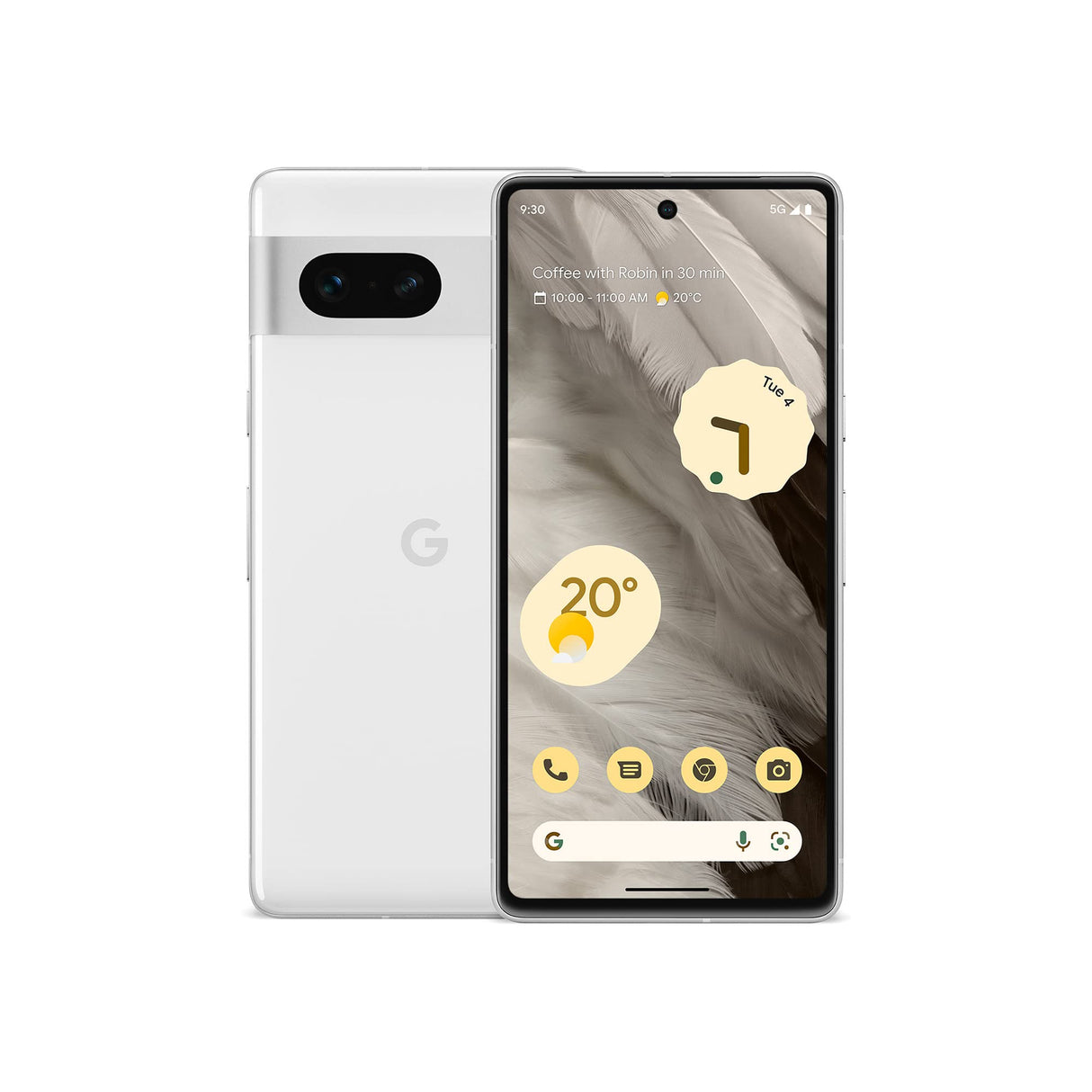 Google Pixel 7: smartphone 5G Android liberado con objetivo gran angular y batería de 24 horas de duración, 128GB, de color nieve