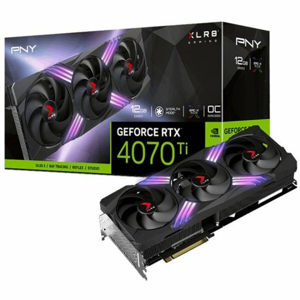PNY Tarjeta Gráfica VCG4070TS16TFXXPB1-O 16 GB GDDR6X