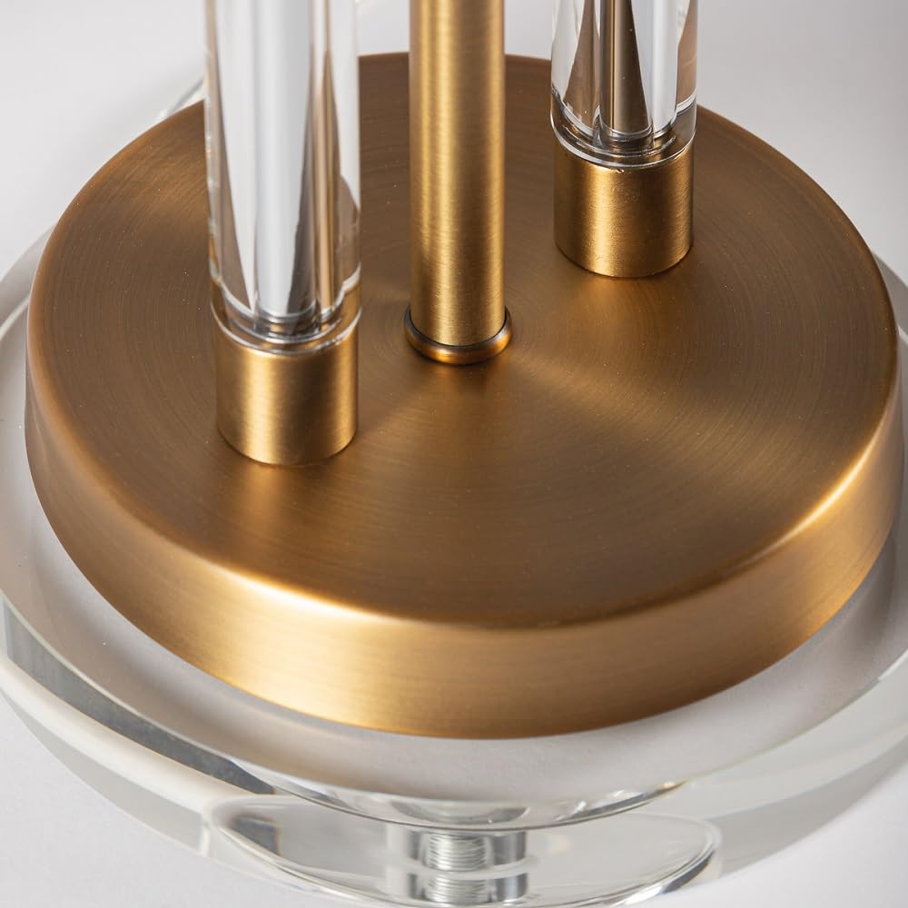 LAMPARA DE PIE 25X25X136 CRISTAL/METAL DORADO SIN PANTALLA