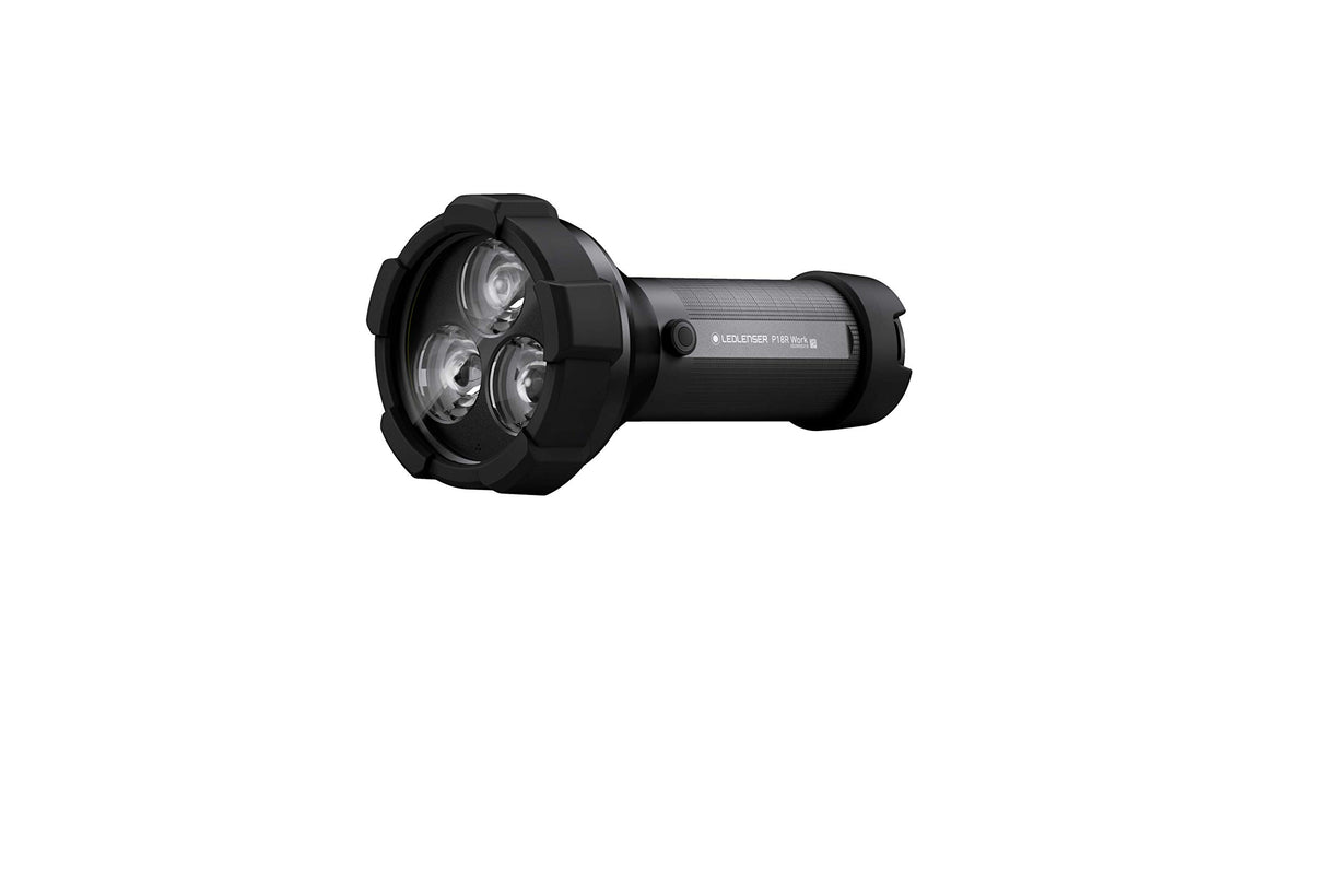 Ledlenser P18R Work | 2020 | Linterna LED Recargable, Súper Brillante 4500 lm, alcance de 720m, Potente Reflector, SOS, Estroboscópica, 70h de autonomía, IP54, Obra, Camping, Senderismo