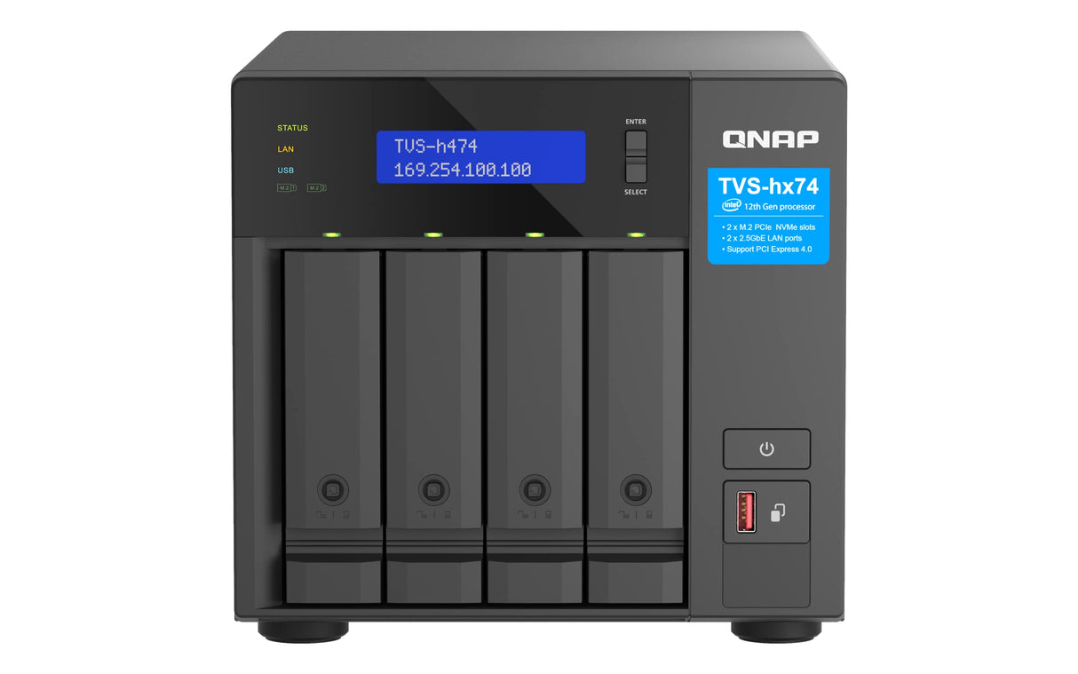 4bay QuTS Hero NAS Intel Pent Gold G7400