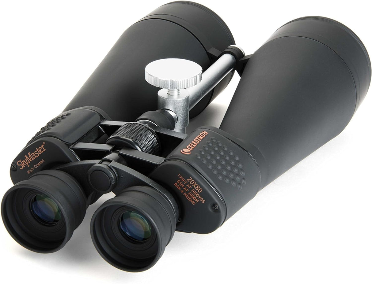 Celestron 71018 SkyMaster 20x80mm Prismáticos Porro Prism con Lente Multicapa, Cristal de Prisma BaK-4 y Funda de Transporte, Negro