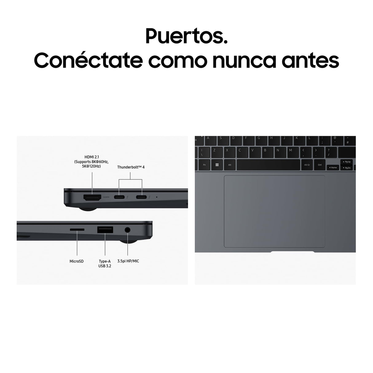 Samsung Galaxy Book4 Ultra, Ordenador Portátil Ultrafino 16" HDR, Táctil, Intel Core Ultra 7-155H, 16GB RAM, 1TB SSD, NVIDIA GeForce RTX 4050 (GDDR6), Windows 11 Home, Gris, Teclado QWERTY Español