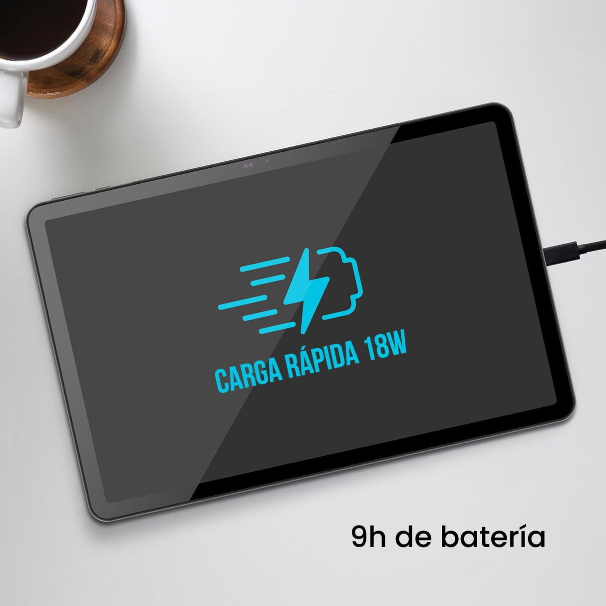 SPC Gravity 5 Pro – Tablet 11” FHD+ InCell, 6GB RAM, 128GB Almacenamiento, Octa-Core, 6.000 mAh con Carga rápida 18W, Android 14 | Diseño metálico, Gris Oscuro