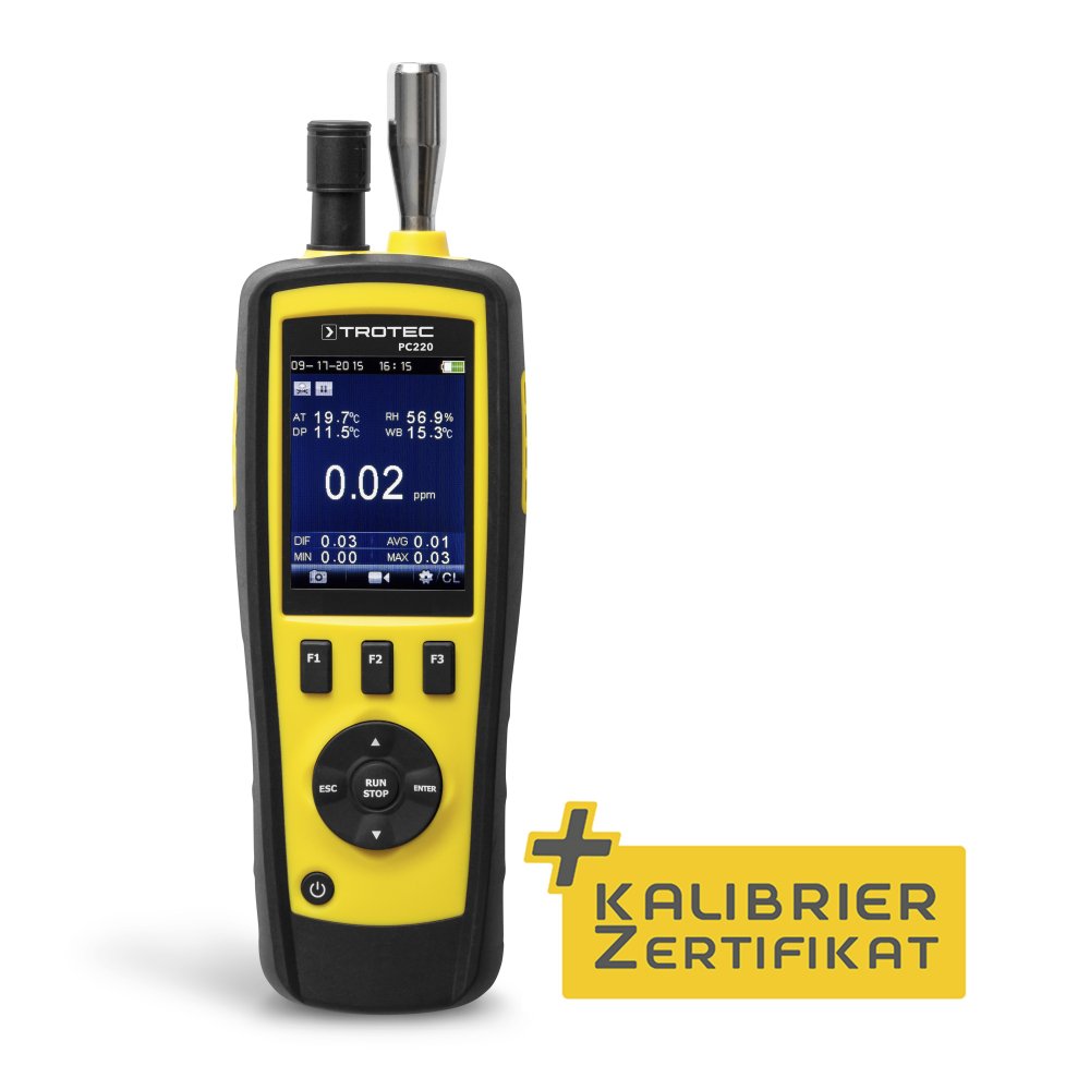 TROTEC Contador de partículas PC220 Incl. Certificado de calibración