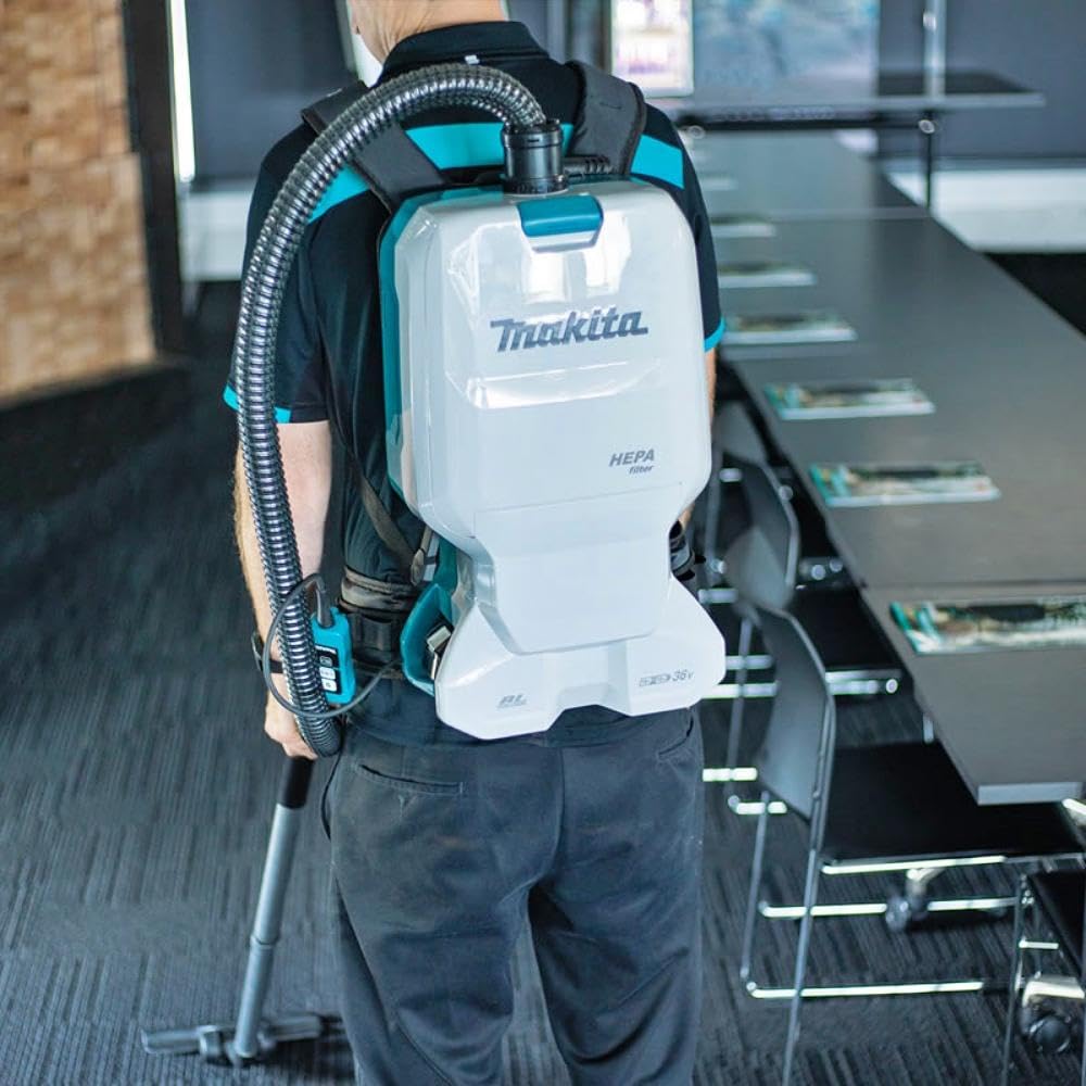Makita DVC660Z Mochila aspiradora (sin batería y Cargador), 6 litros, Negro