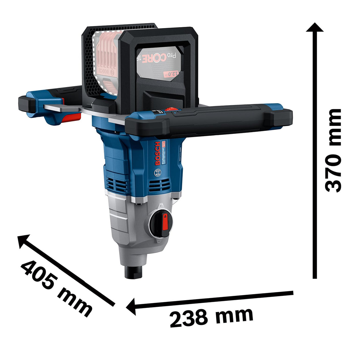 Bosch Professional 18V System mezcladora a batería GRW 18V-160 (incl. 1 extensión de 7 cm (M14-M14), 2 llaves, sin batería/cargador)