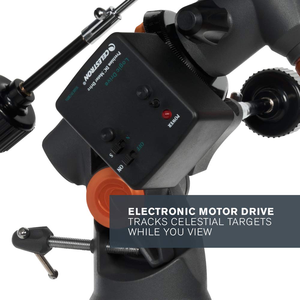Celestron 31051 AstroMaster 130EQ, Telescopio Reflector newtoniano con accionamiento por Motor, Azul Oscuro