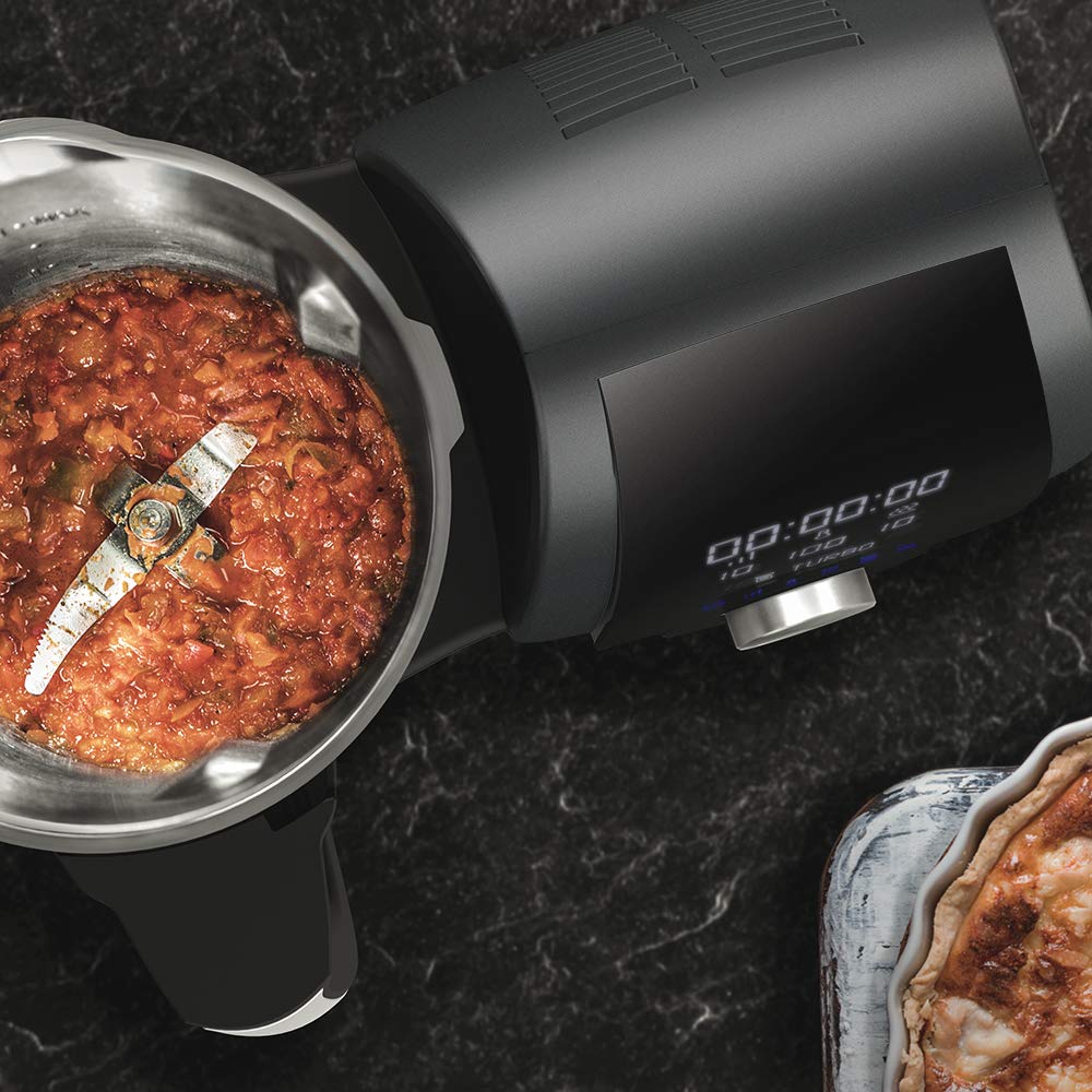 Cecotec Robot de Cocina Multifunción Mambo 8090, Cuchara MamboMix, 30 funciones, Báscula Incorporada, Jarra de Acero Inoxidable de Capacidad 3,3L, Apta para Lavavajillas, Cestillo de Hervir, Recetario