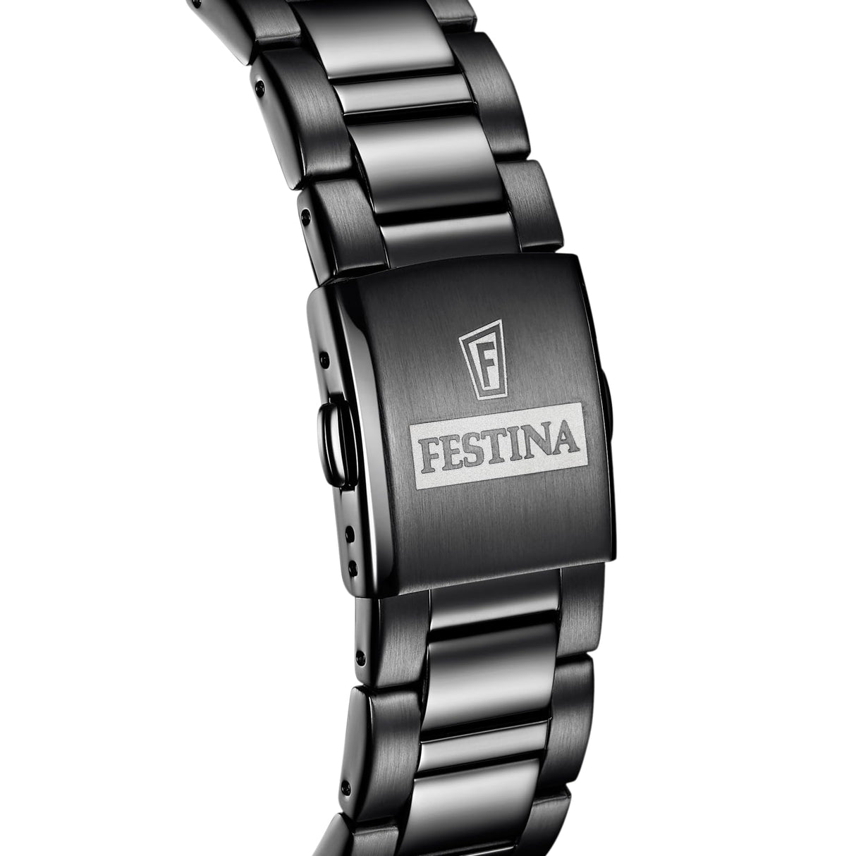 Festina Reloj Hombre F20578/1 Ceramic Caja de Acero Inoxidable 316l Multi Correa de Acero Inoxidable 316l Negro