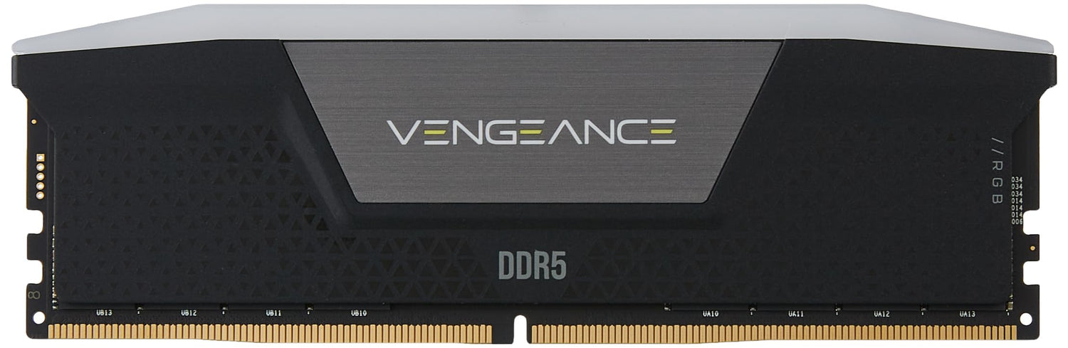Corsair Vengeance RGB DDR5 64GB (2x32GB) 5200Mhz C40 Memoria optimizada de Intel (Iluminación dinámica RGB en Diez Zonas, Regulación de Voltaje a Bordo, perfiles XMP 3.0 Personalizados) Negro