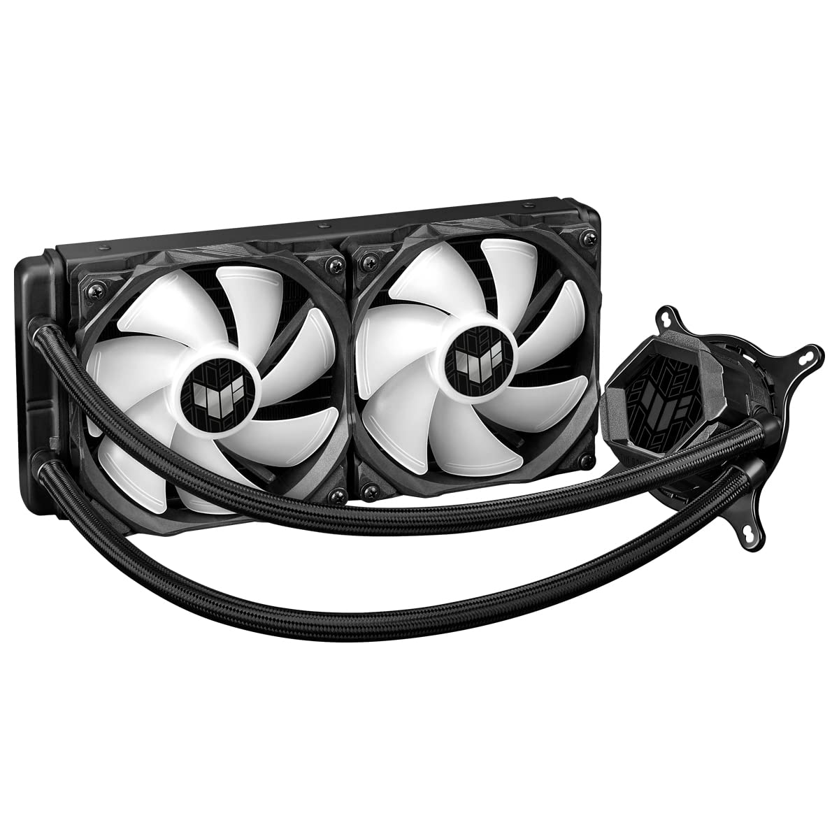 TUF Gaming LC 240 ARGB - Sistema de refrigeración líquida todo en uno con Aura Sync y dos ventiladores de radiador TUF ARGB de 120 mm