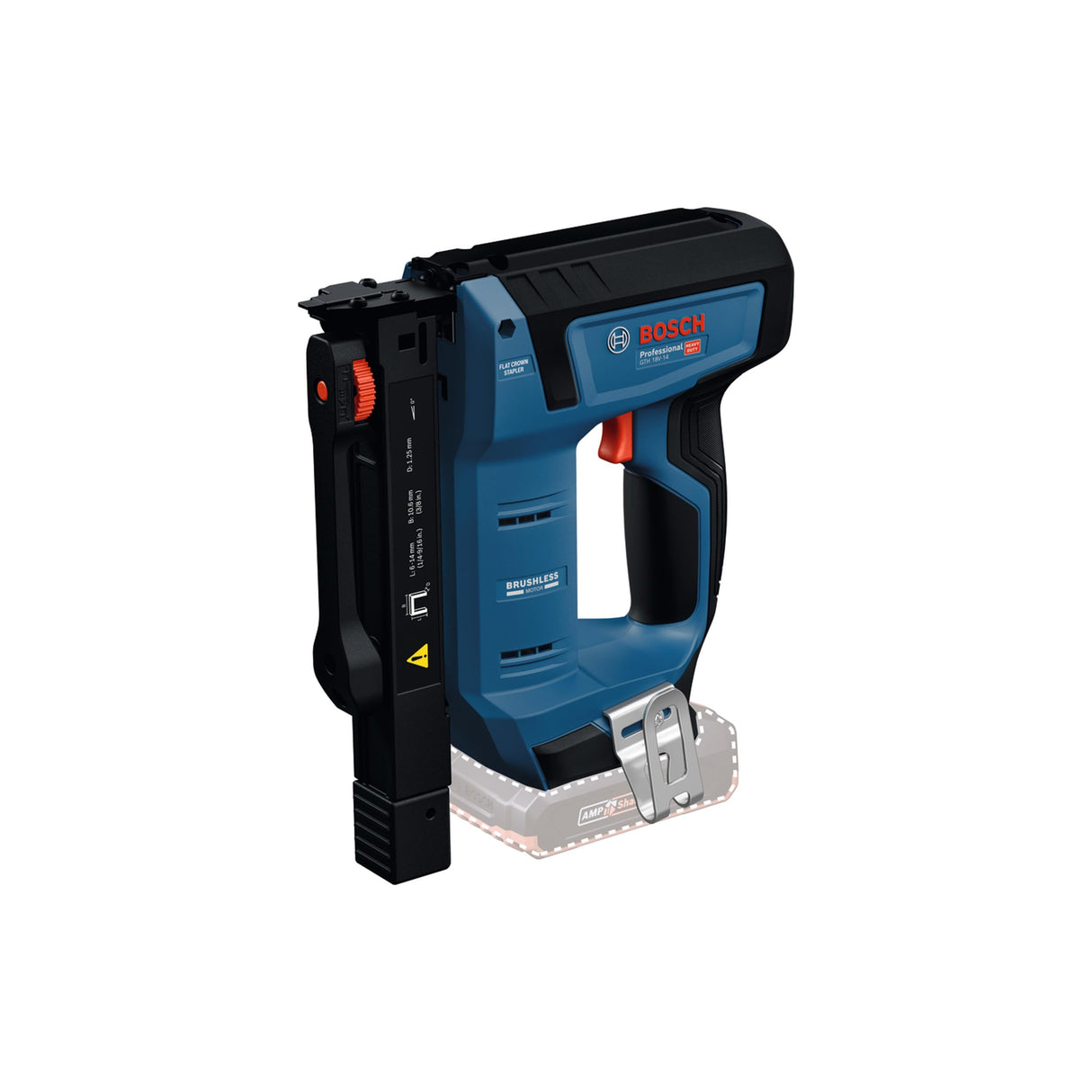 Grapadora para madera a batería GTH 18V-14 con Bosch Professional 18V System (incl. gancho para cinturón)