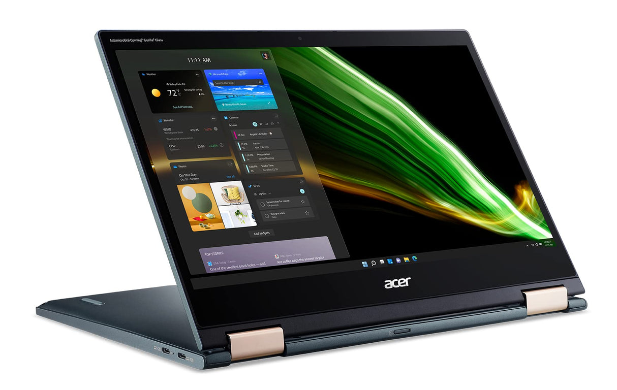 Acer Spin 7 SP714-61NA-S79F - Ordenador Portátil Convertible 14" FullHD (Qualcomm Kryo 495, 8GB RAM, 512GB SSD, Qualcomm Adreno 685, Windows 11 Home) Azul - Teclado QWERTY Español