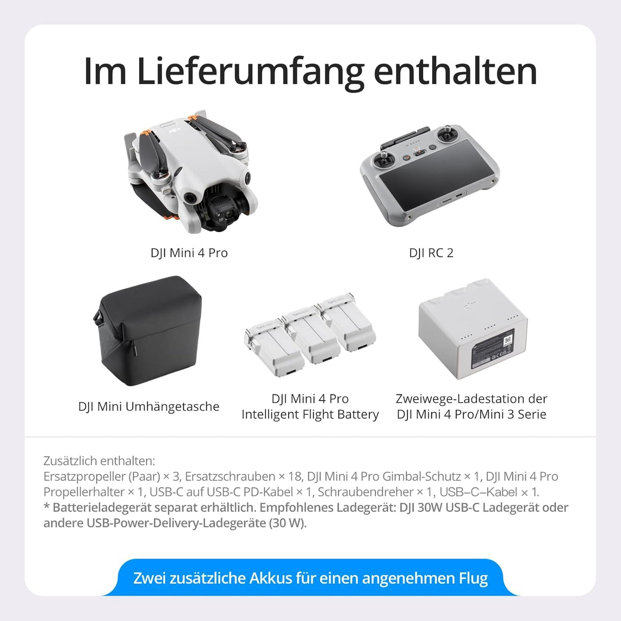DJI Mini 4 Pro Fly More Combo (DJI RC 2) (GL)