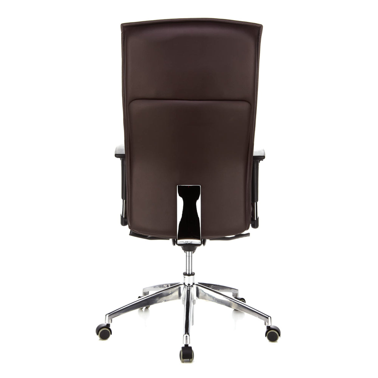 hjh OFFICE 600040 Silla ejecutiva Murano 20 Cuero marrón Oscuro Silla ergonomica Respaldo Alto inclinable con Brazos