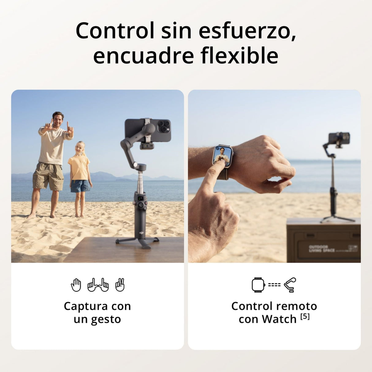 Estabilizador DJI Osmo Mobile 7P para iPhone, Android, Seguimiento Nativo, Iluminación, Estabilizador para movil de 3 Ejes, Inicio rápido, Edición con un Toque, Brazo Extensible y trípode Integrados