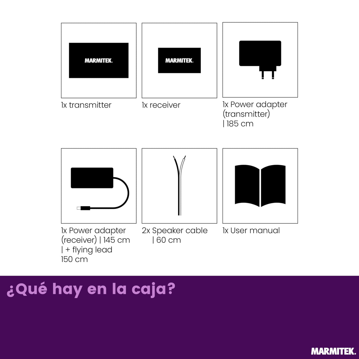 Marmitek - Transmisor de Audio Para Altavoces, Surround Anywhere 221, Transmisión Digital sin Latencia, Conexión Inalámbrica de Altavoces Envolventes, Conecte dos Altavoces de Forma Inalámbrica