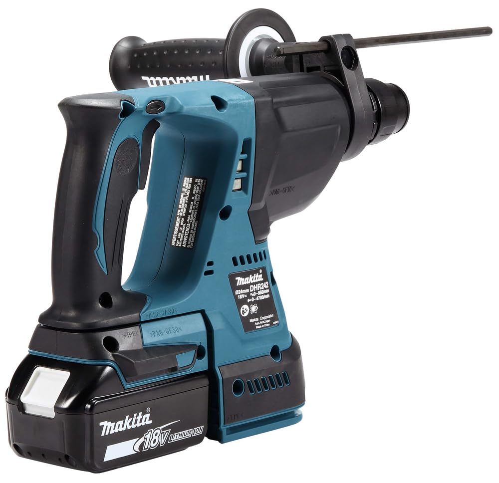 Makita Dhr242Rtj - Martillo ligero 24mm 18v litio bl 5,0ah makpac