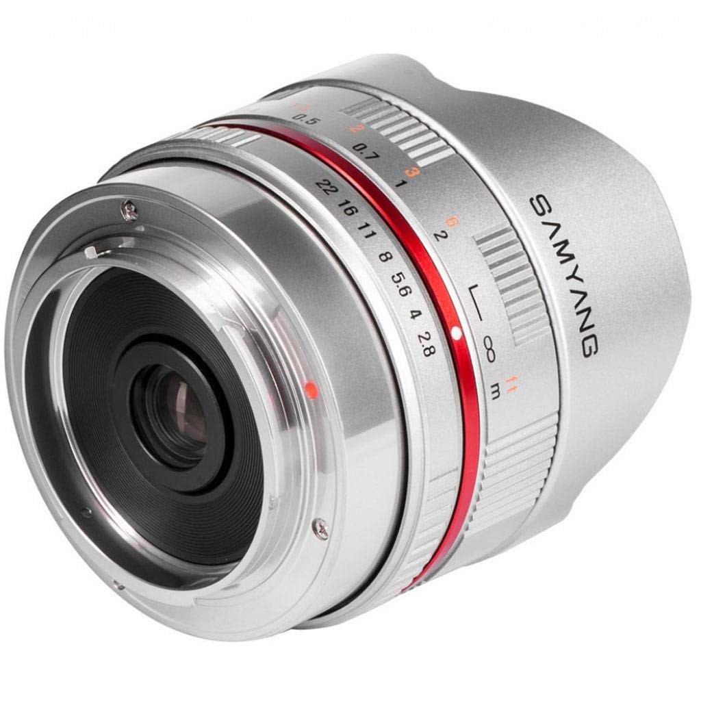 Samyang F1220306102 - Objetivo fotográfico CSC-Mirrorless para Sony E (Distancia Focal Fija 8mm, Apertura f/2.8-22 II UMC, Ojo de pez), Plateado