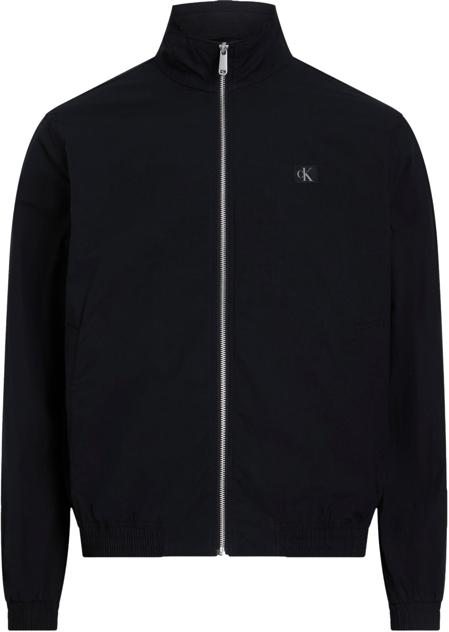 Calvin Klein Cortavientos Hombre Crisp Cotton Harrington ligero, Negro (Ck Black), XXL