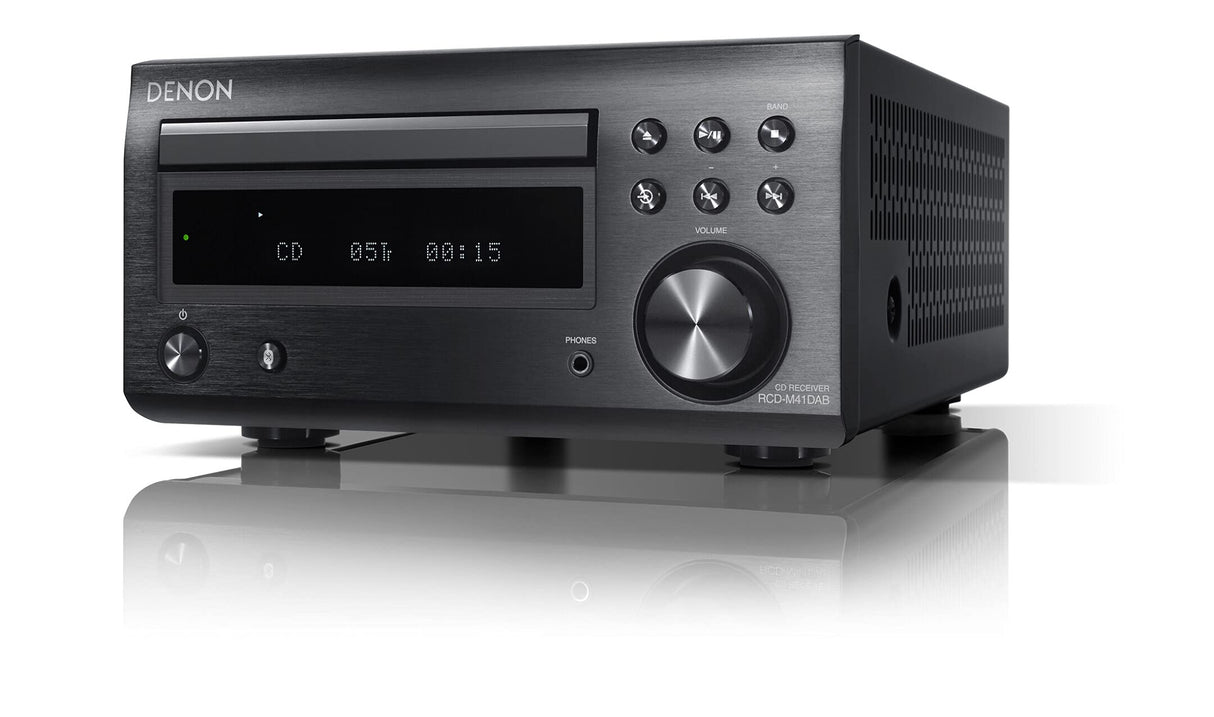DENON, Sistema Compacto de Alta fidelidad Denon D-M 41 Dab con 2X 30W de Potencia de Salida, Negro.
