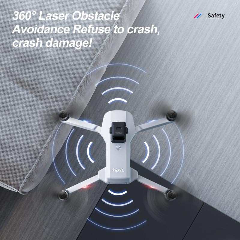 LUXWALLET Falcon X Dodge - 30KM/h Drone - WiFi GPS 1080P Full HD Drone – Laser Obstacle Avoidance - EIS Stabilisator - 2000 Meter Afstand + 2X Accu