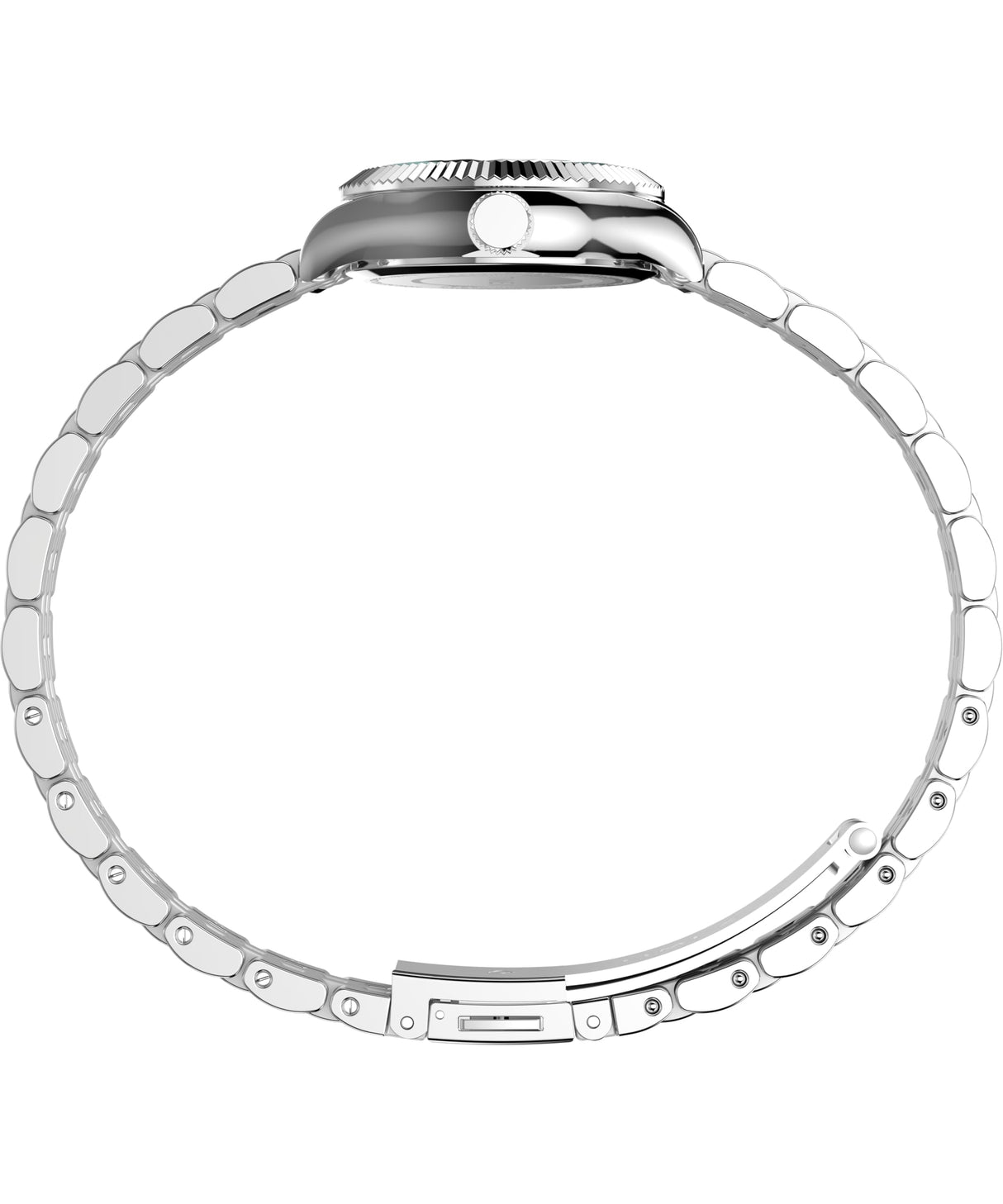 Timex Trend TW2W90700 - Reloj de Mujer 25 mm, Brazalete de Acero Inoxidable en Tono Plateado, Esfera Azul y Caja en Tono Plateado