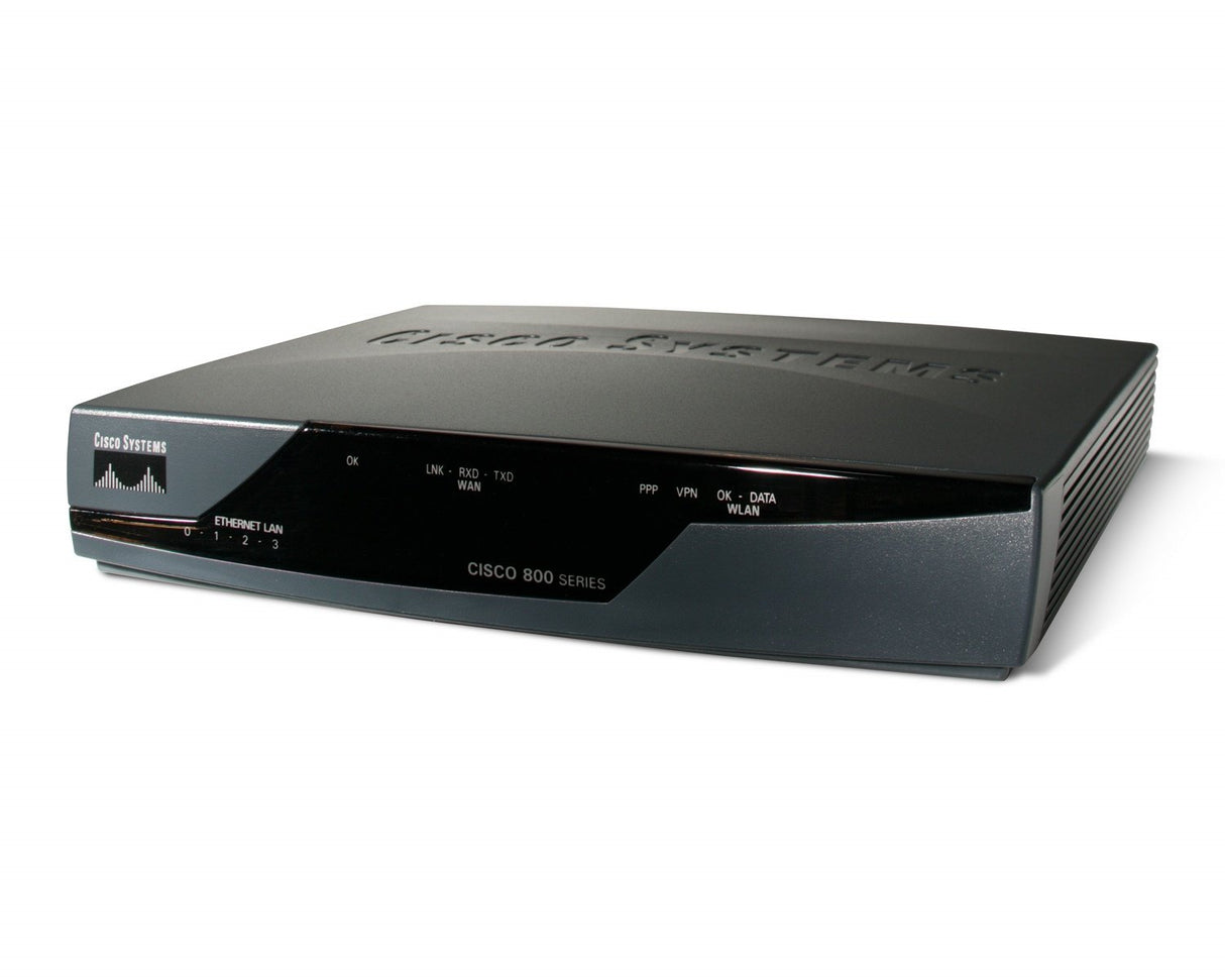 Cisco 831 - Router (Ethernet rápido, 10/100Base-T(X), 10,100 Mbit/s, Negro, 12 MB, 32 MB)