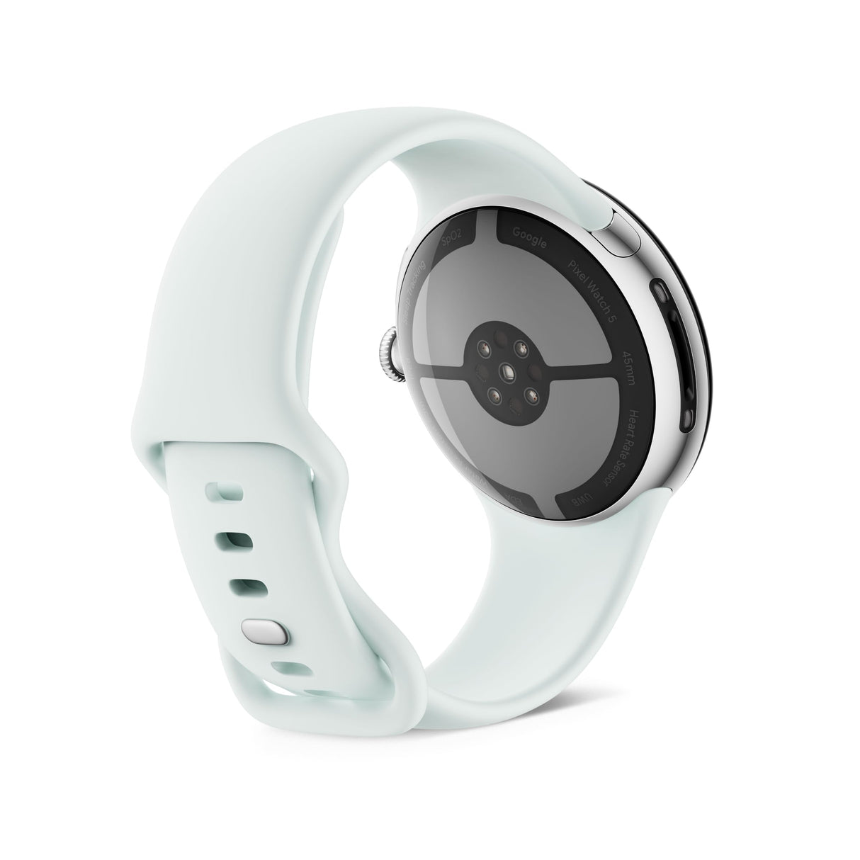 Google Pixel Watch 5 (45 mm) - Smartwatch - Silver Case/Fog Band, LTE
