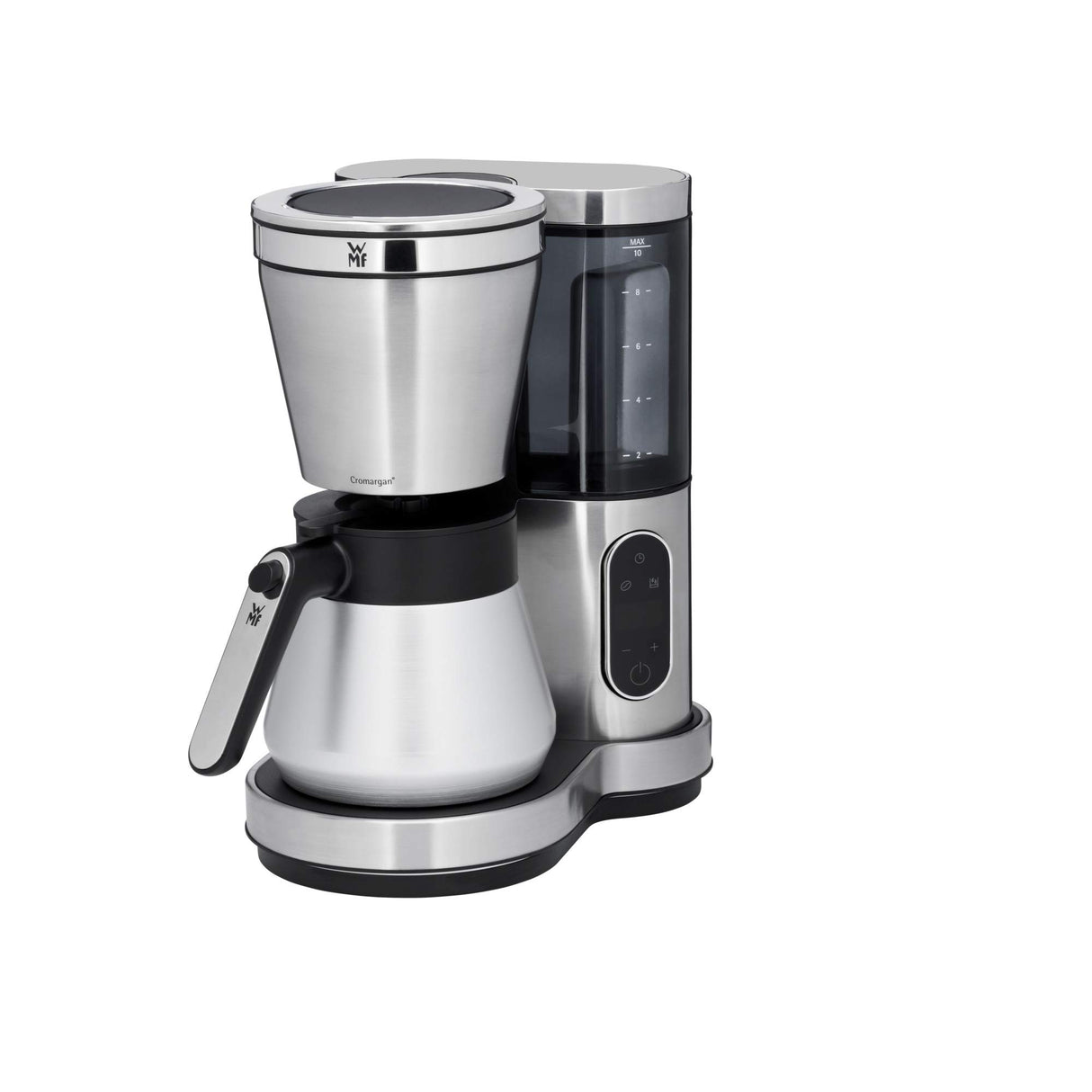 WMF Lumero Cafetera con termo, 8 tazas, depósito de agua extraíble, pantalla táctil, antigoteo, filtro giratorio, apagado automático, 800 W