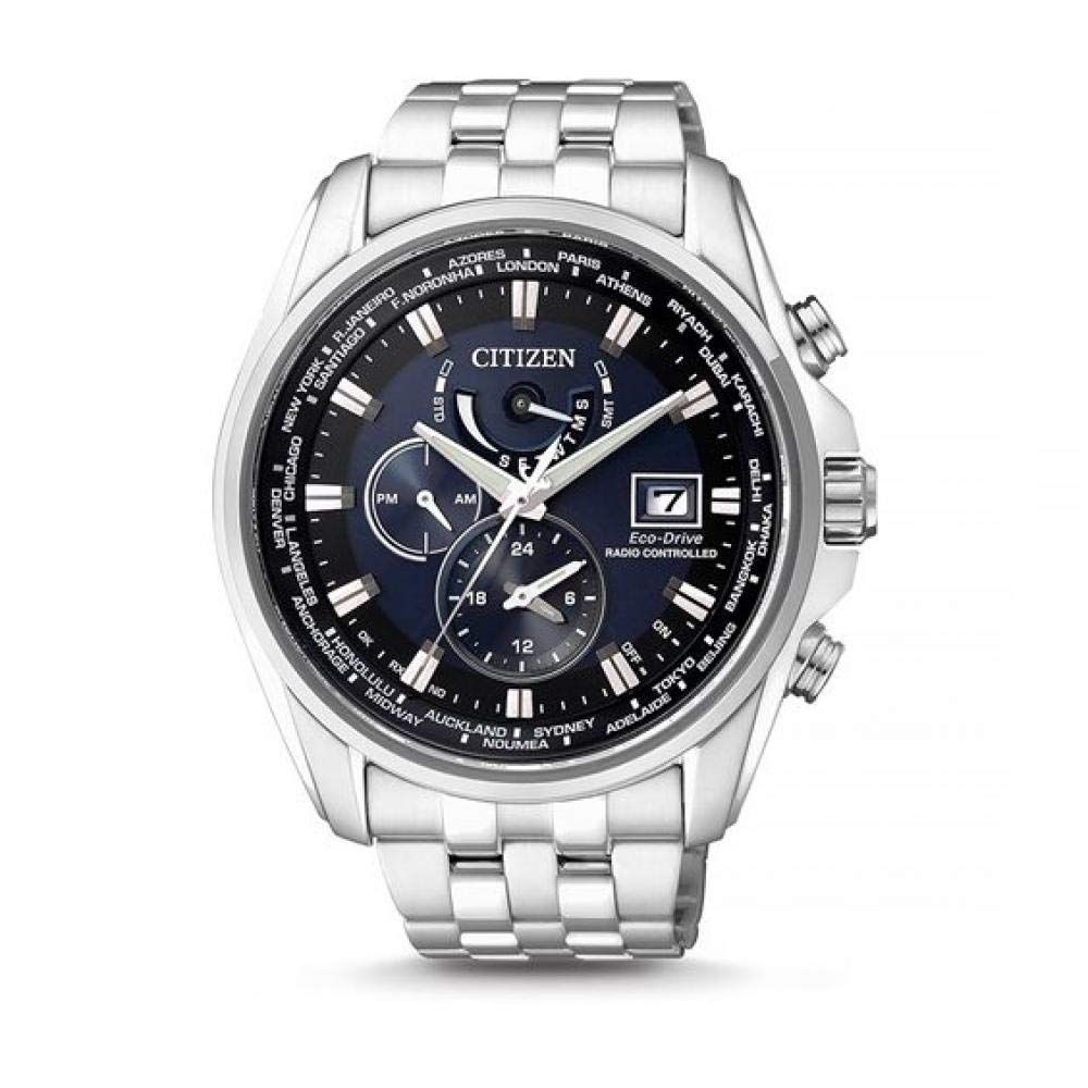 Citizen Reloj Dial Multi para Hombres de Eco-Drive con Correa en Acero Inoxidable AT9030-55L