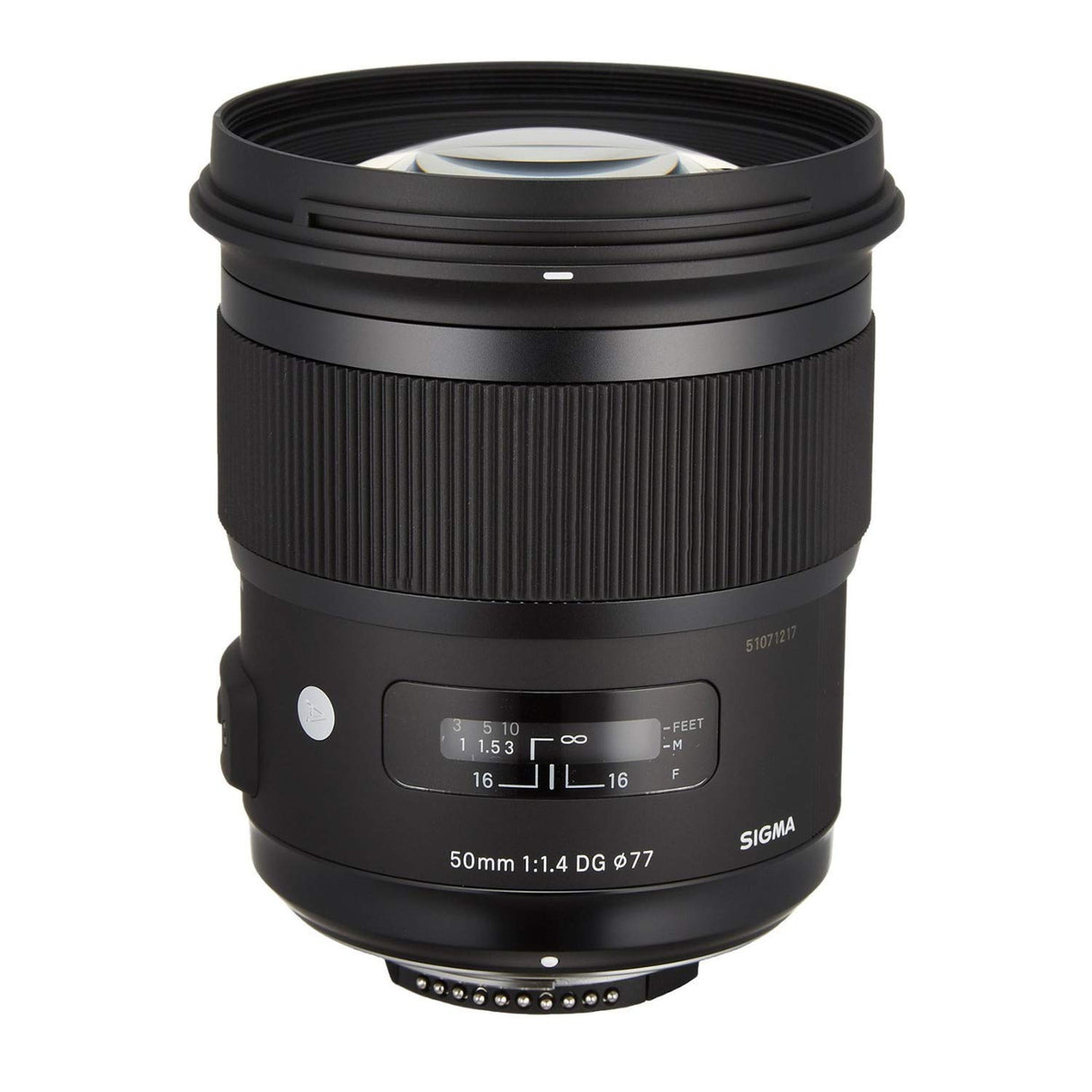 Sigma 50 mm f/1.4 - Objetivo para Nikon (50mm, f/1.4, zoom óptico 1x, 77 mm), color negro