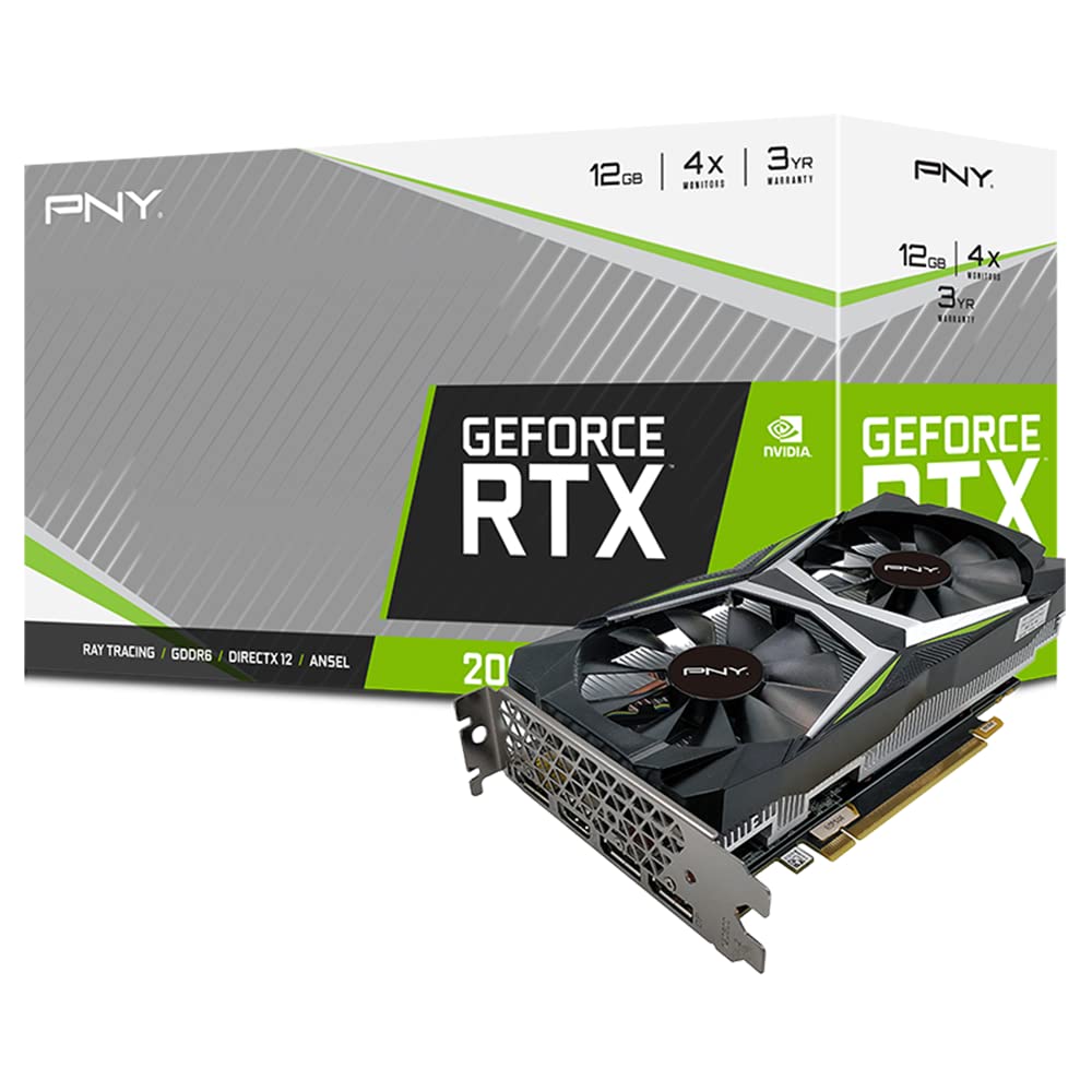 PNY GEFORCE RTX 2060 12GB XLR8 Gaming Uprising Epic-X RGB Dual Fan Edition, Negro