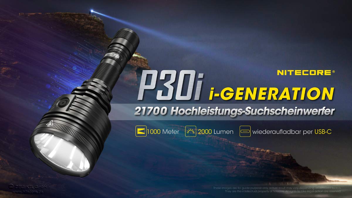 Nitecore Flashlight Precise SERIES/2000 LUMENS P30I