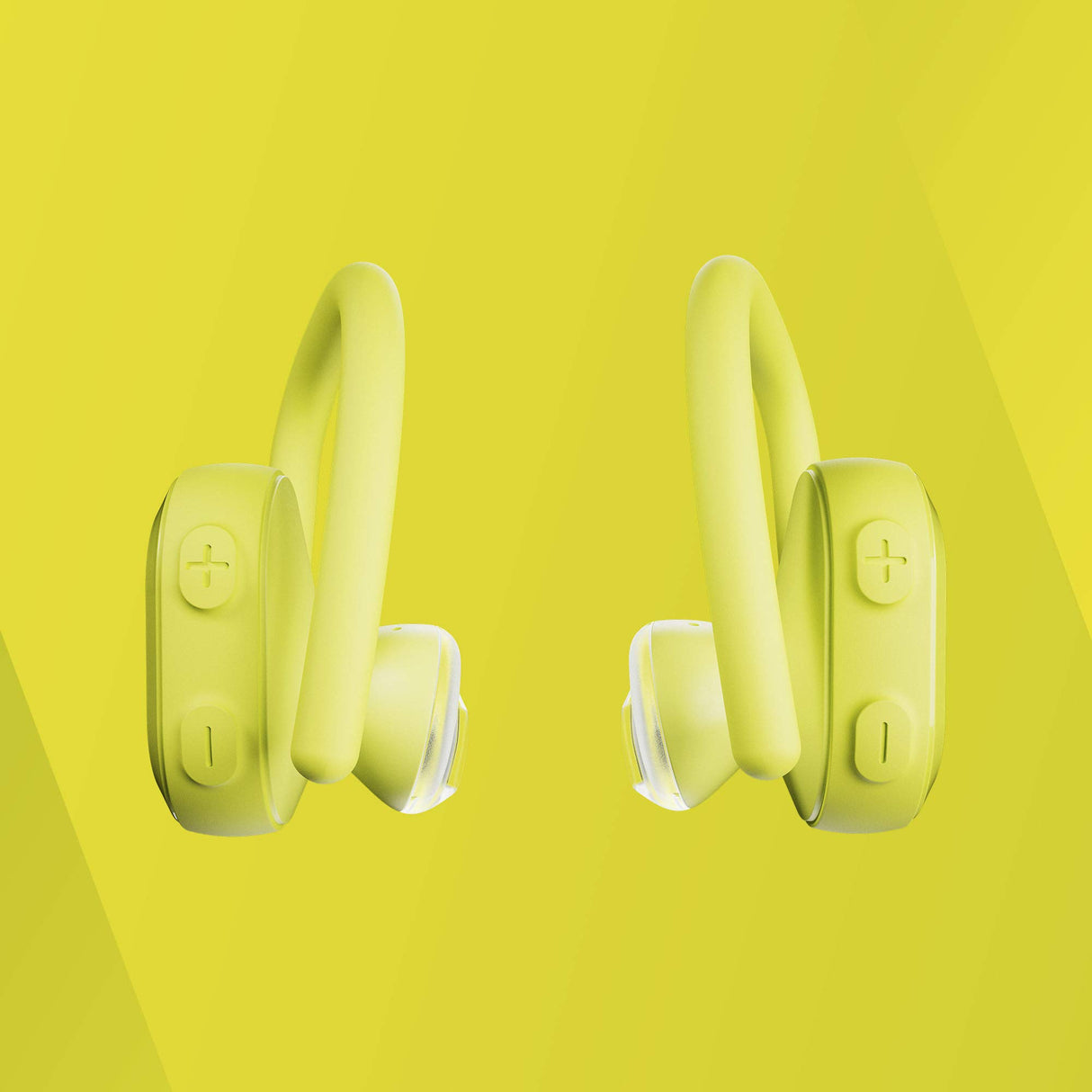 SKULLCANDY Auriculares Deportivos inalámbricos Push Ultra True inalámbricos vía Bluetooth, Resistencia al Sudor IP67 y al Agua, hasta 40 Horas de batería Total, Color Amarillo eléctrico.