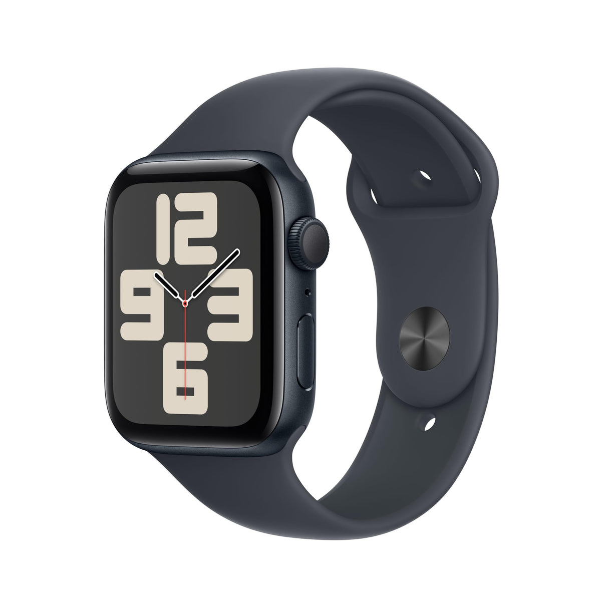 Apple Watch SE de 2.ª generación GPS Smartwatch con Caja de Aluminio en Medianoche de 44 mm y Correa Deportiva Medianoche - Talla M/L. Monitores de entreno y sueño y Resistencia al Agua