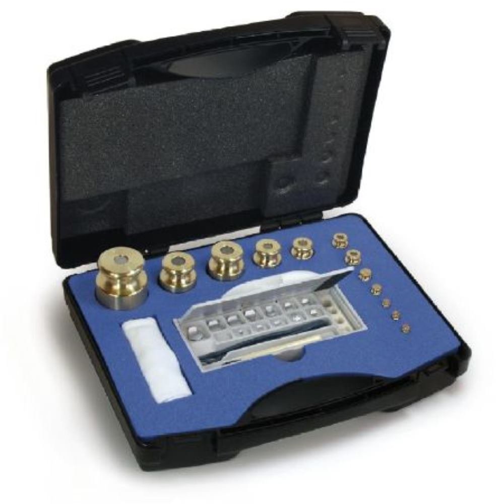 Núcleo – 343 – 484 – M1 Juego de peso, 1 MG – 5 kg, latón feingedreht, en estuche de plástico – 343 – 484