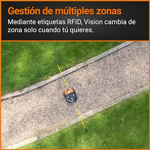 WORX Vision WR208E.1 Robot cortacésped a batería 20V 800m2 de Superficie de Corte sin Cable perimetral