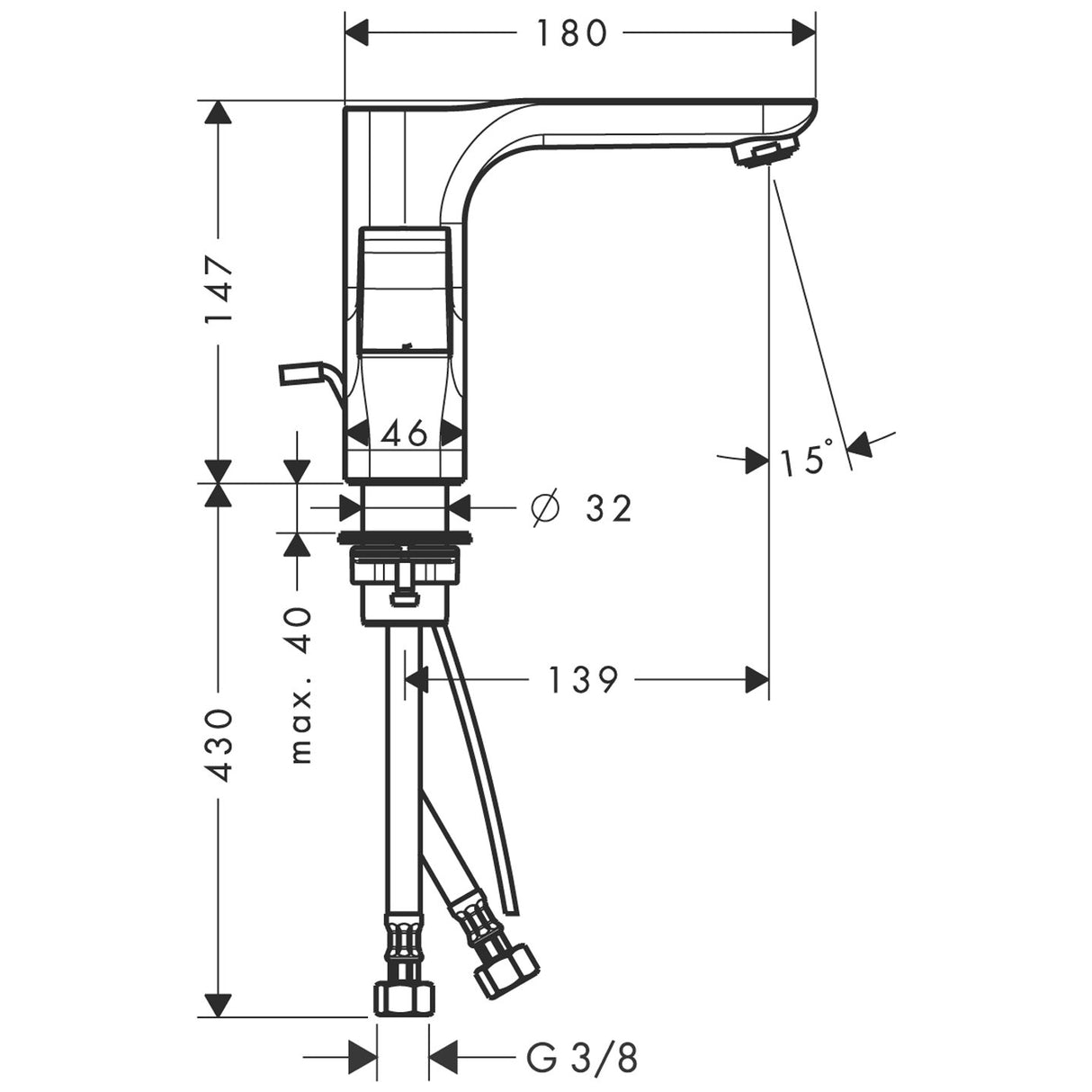 AXOR Urquiola bimando lavabo cromo